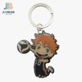 Free Design Basketball Print Epoxy Custom Sports Keychain for Promotional